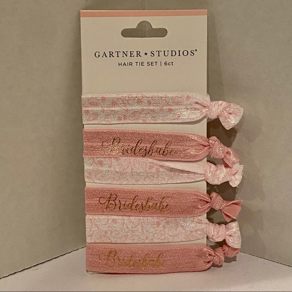 Lot of 3 Packs of Hair Ties Pink/White - 18pcs - Picture 3 of 9